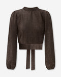 GLITTER BOW TOP BROWN