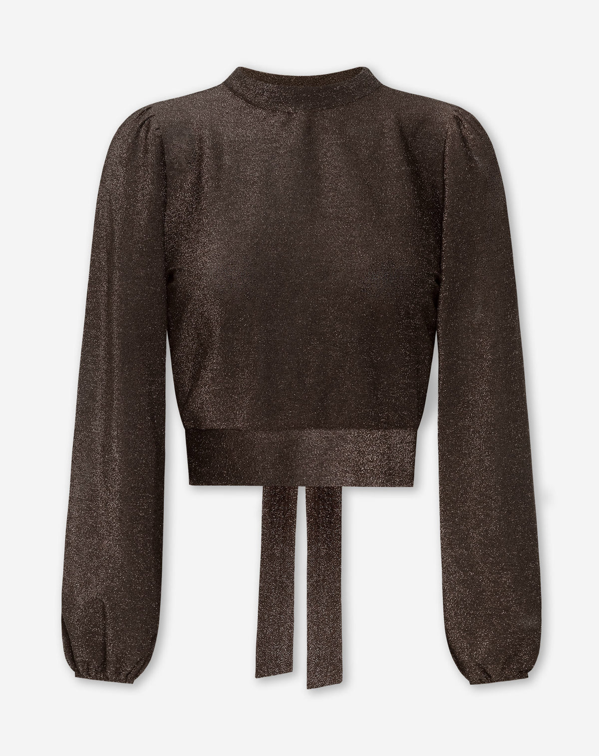 GLITTER BOW TOP BROWN