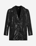 SEQUINS OVERSIZED BLAZER ZWART