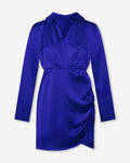 XELLY SATIN DRESS ROYAL BLUE
