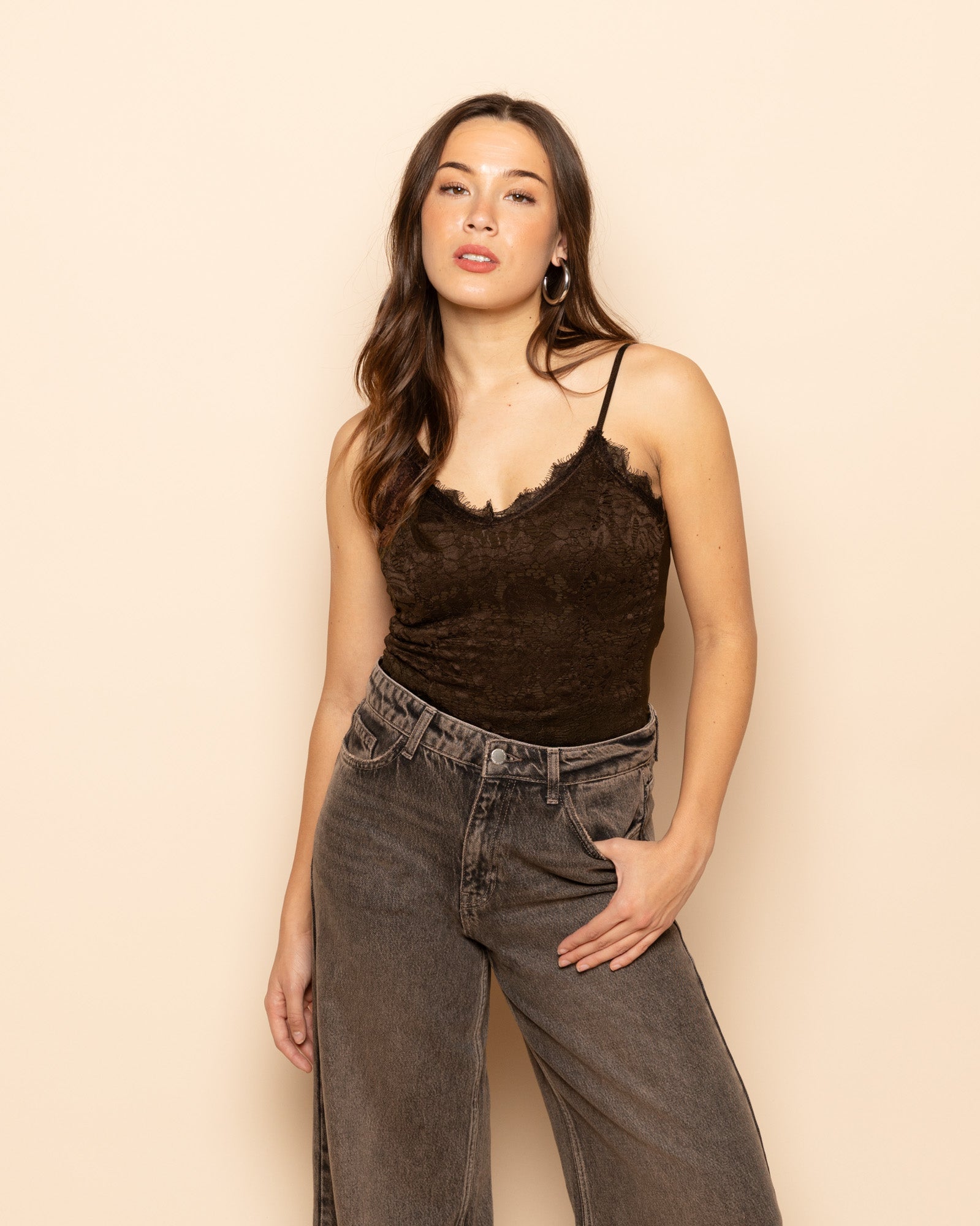 HAILEY LACE BODY BROWN