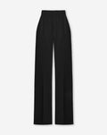 PINTUCK STRAIGHT LEG PANTALON TALL BLACK