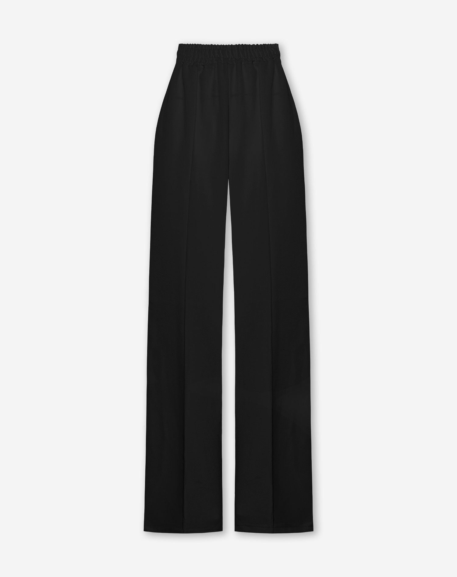 PINTUCK STRAIGHT LEG TROUSERS TALL BLACK