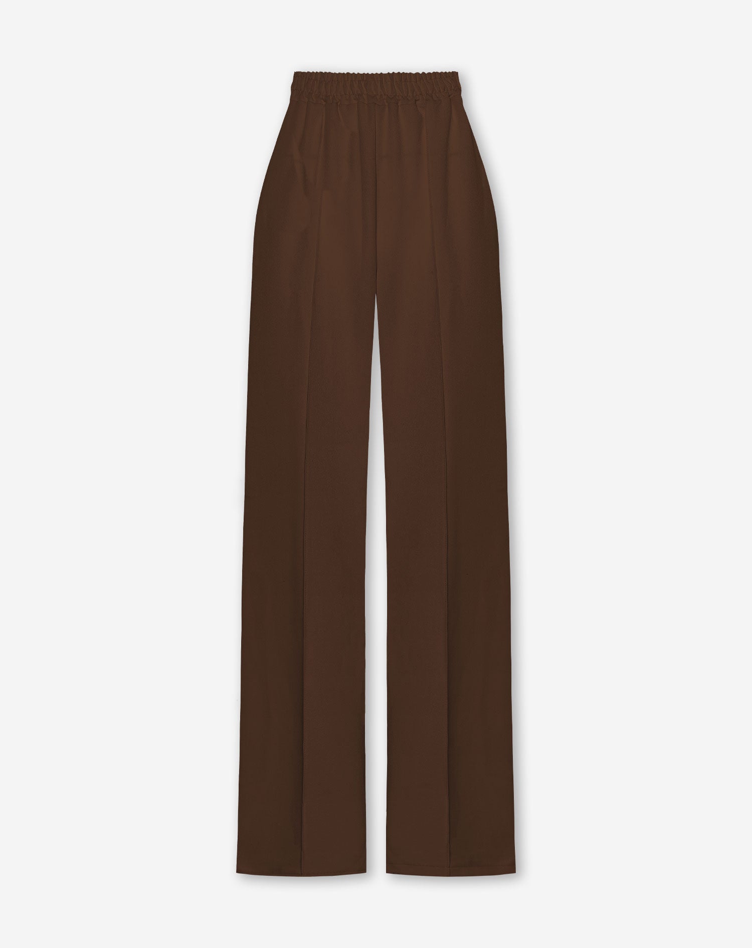 PINTUCK STRAIGHT LEG PANTALON BROWN