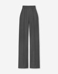 PINTUCK STRAIGHT LEG PANTALON DONKERGRIJS