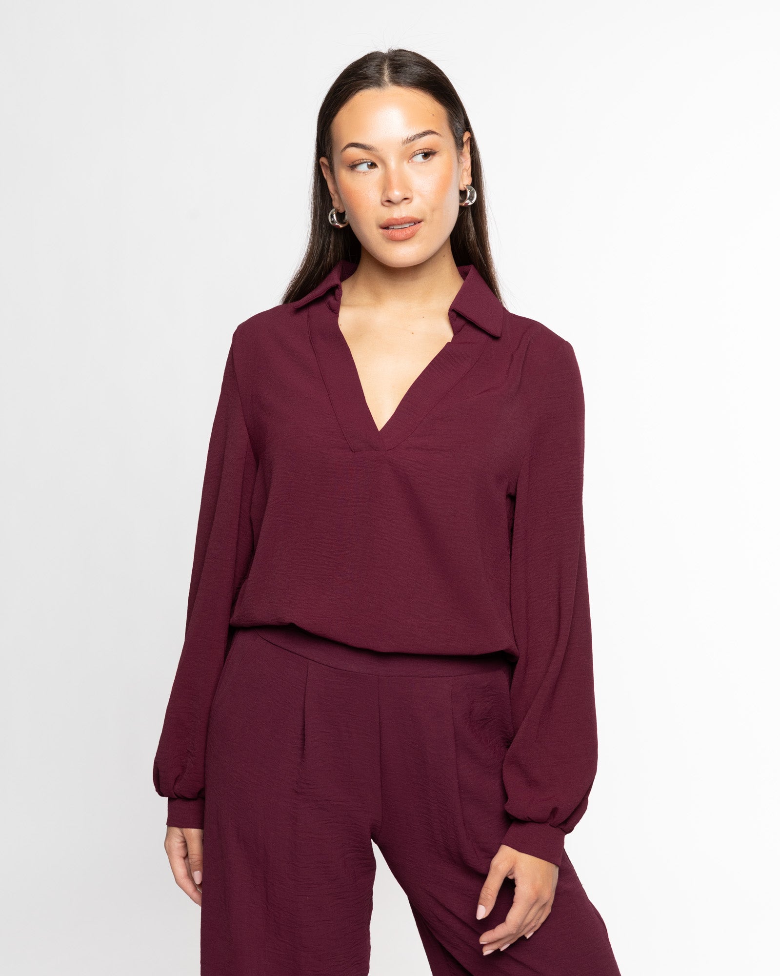 JULIE TOP BURGUNDY