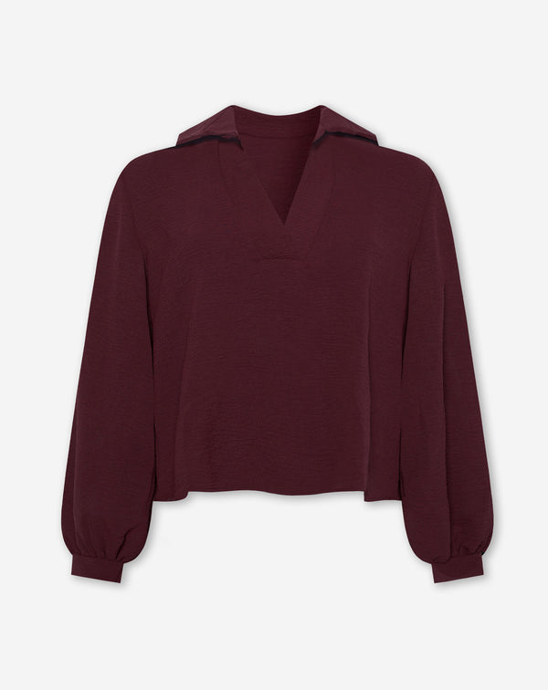 JULIE TOP DARK BURGUNDY