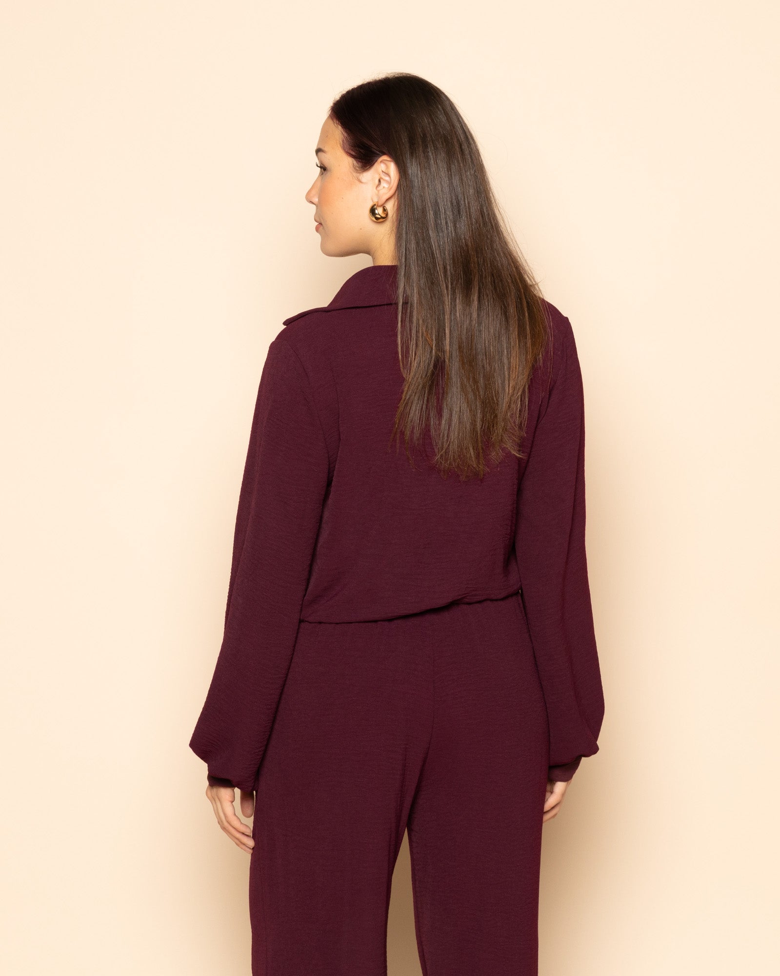 JULIE TOP DARK BURGUNDY