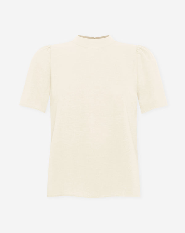 JULIE SHORT SLEEVE TOP LICHT BEIGE