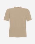 JULIE SHORT SLEEVE TOP DONKER BEIGE