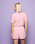 JULIE SHORT SLEEVE TOP LIGHT PINK