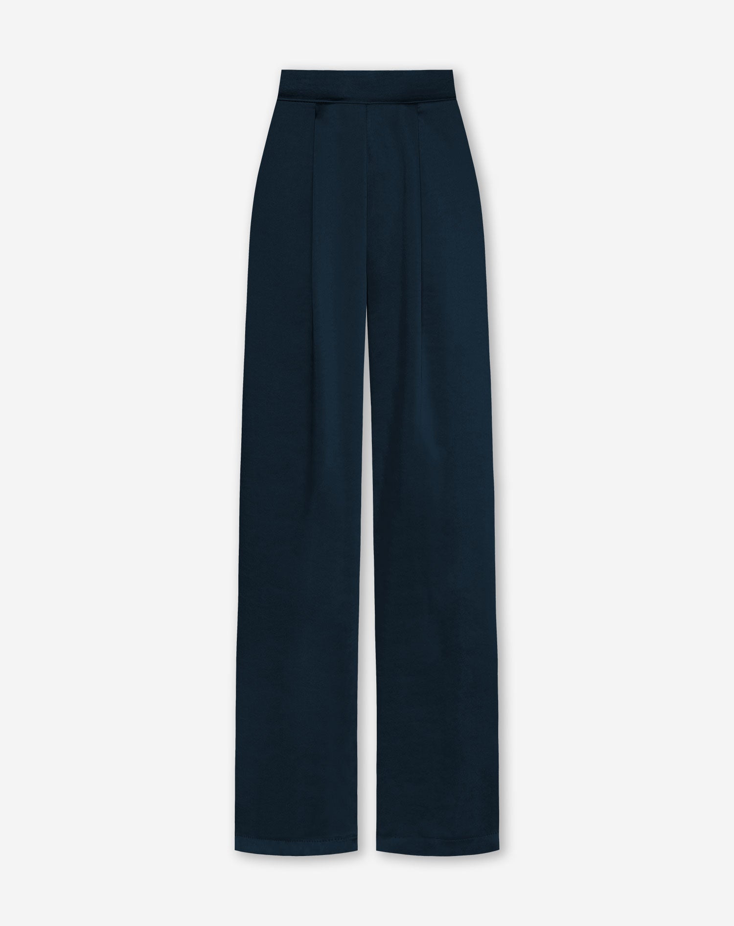 JULIE SATIN TROUSERS NAVY