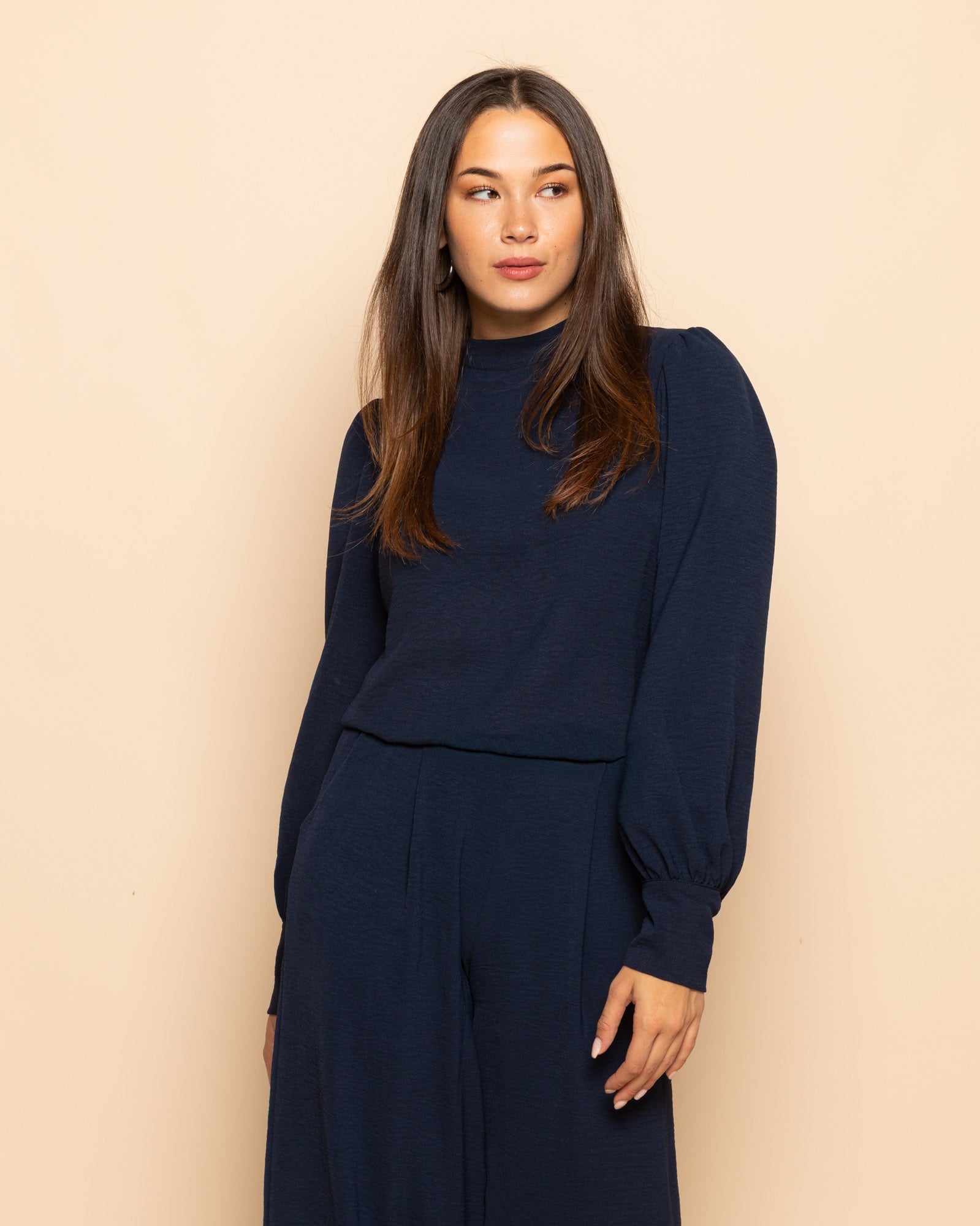 JULIE LONG SLEEVE TOP MARINEBLAUW