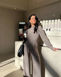 JULIE LONG SLEEVE TOP STONE