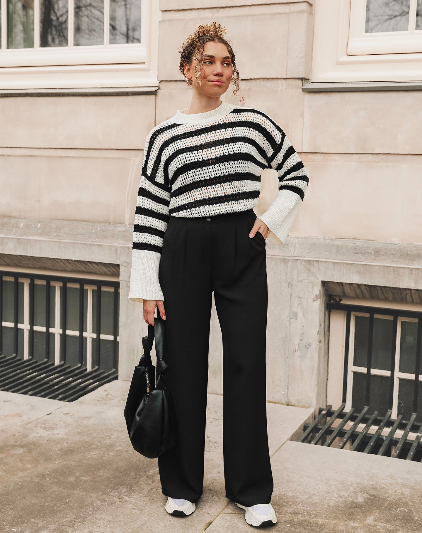 BLISS PLEATED TROUSERS BLACK
