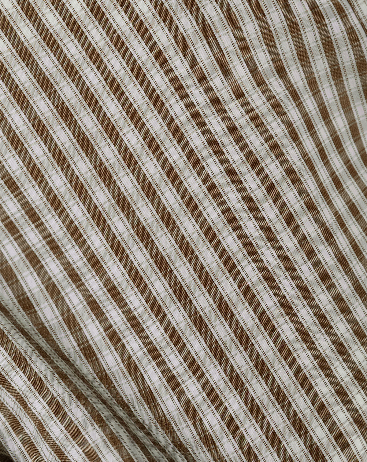 CHECK SMOCK BLOUSE BROWN