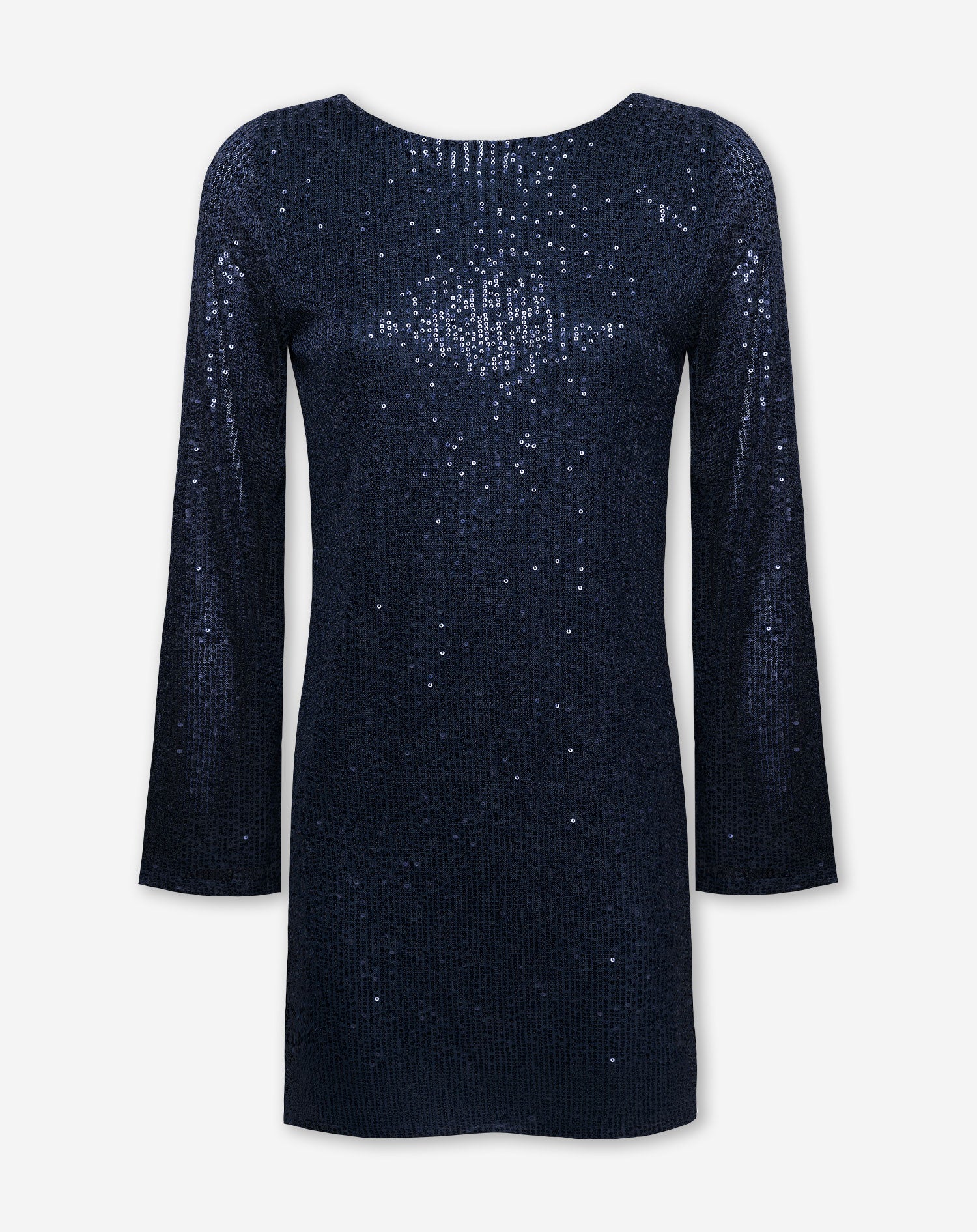 LINCY SEQUINS BACK BOW DRESS NAVY BLUE Most Wanted