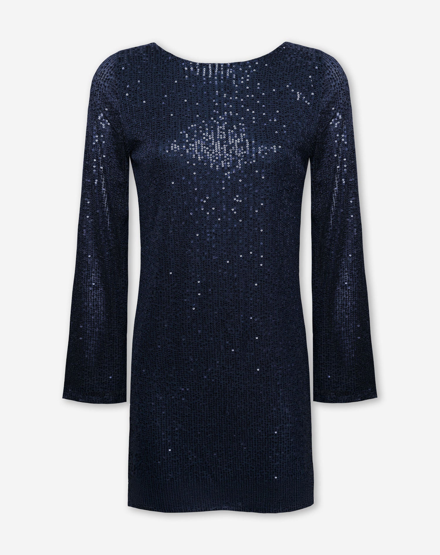 LINCY SEQUINS BACK BOW DRESS NAVY