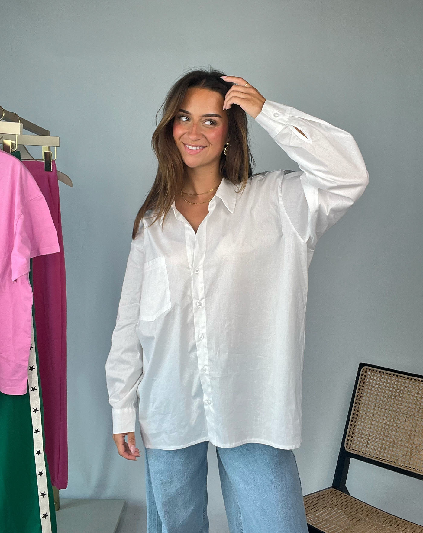 POPLIN OVERSIZED BLOUSE WHITE