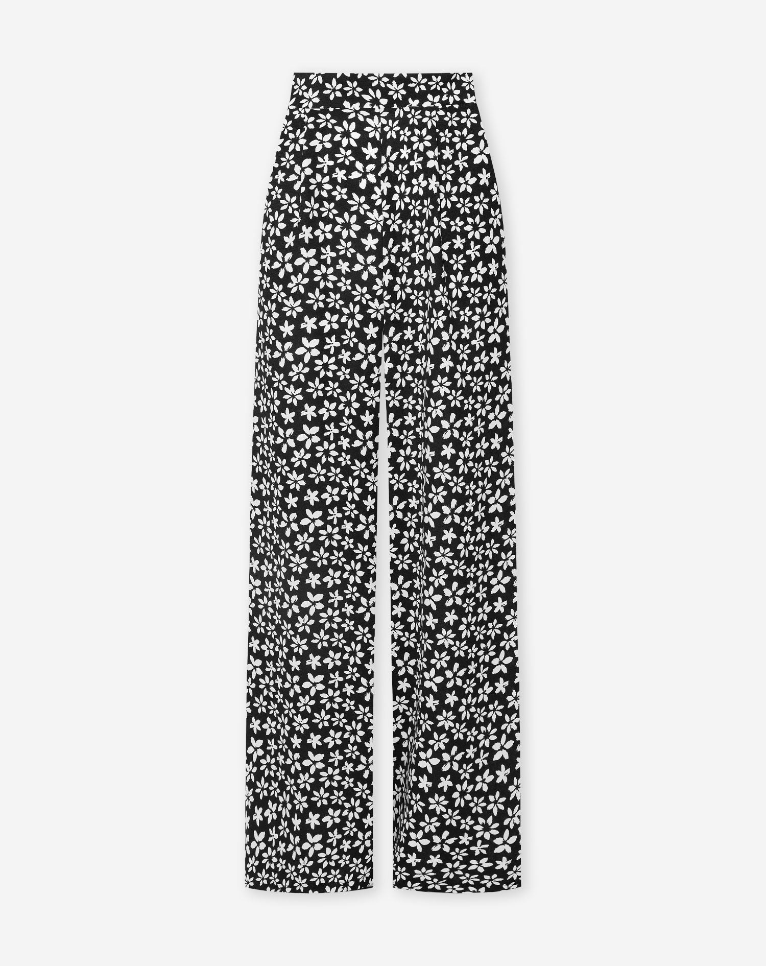 JULIE DITSY FLOWER TROUSERS TALL BLACK