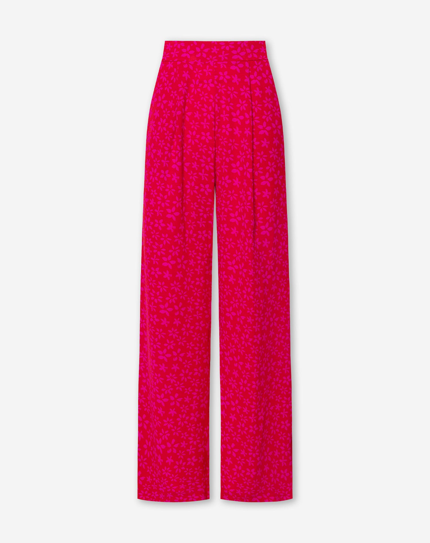 JULIE DITSY FLOWER TROUSERS RED