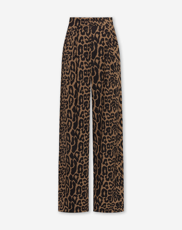 JULIE LEOPARD PANTALON BLACK