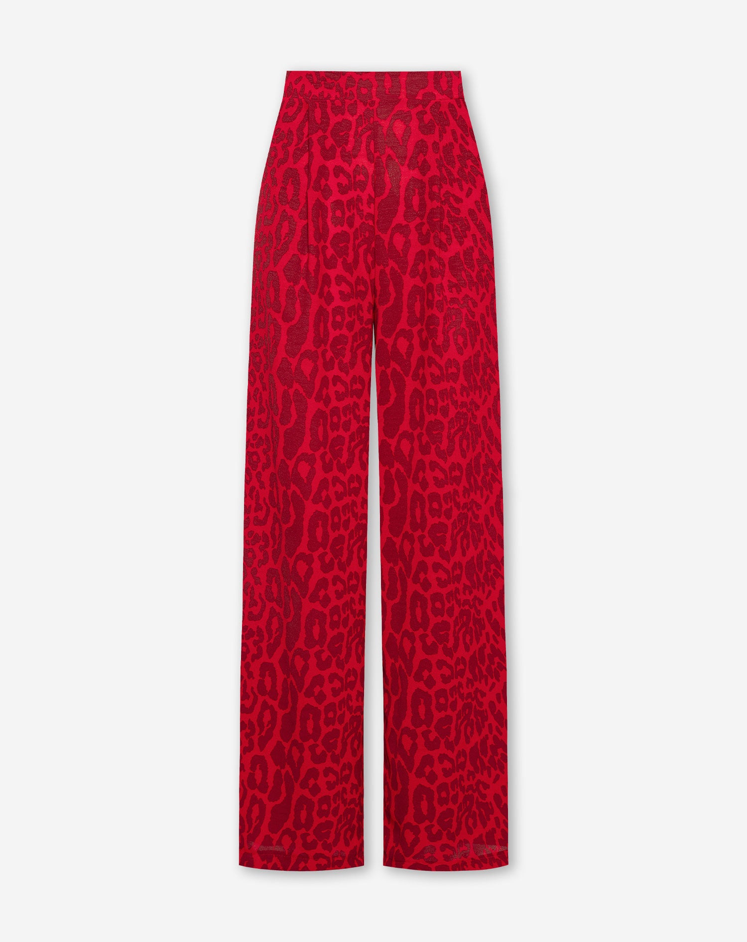JULIE LEOPARD TROUSERS RED