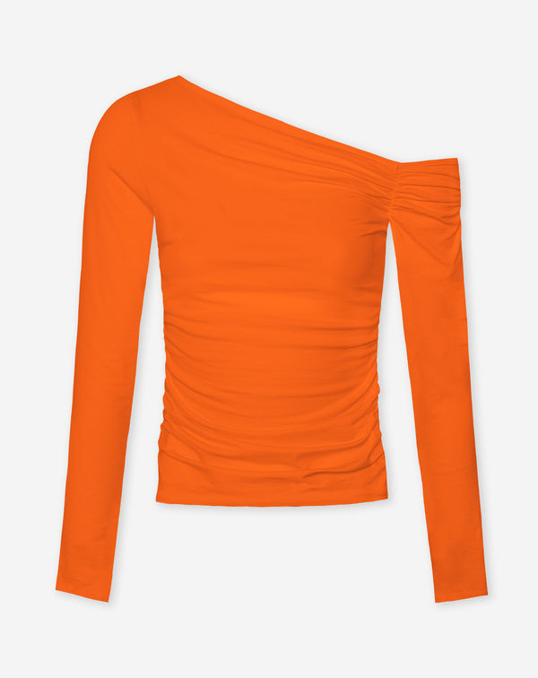 TAMAR OFF SHOULDER RUCHED TOP ORANJE