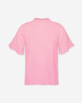 JULIE RUFFLE TOP HARD PINK