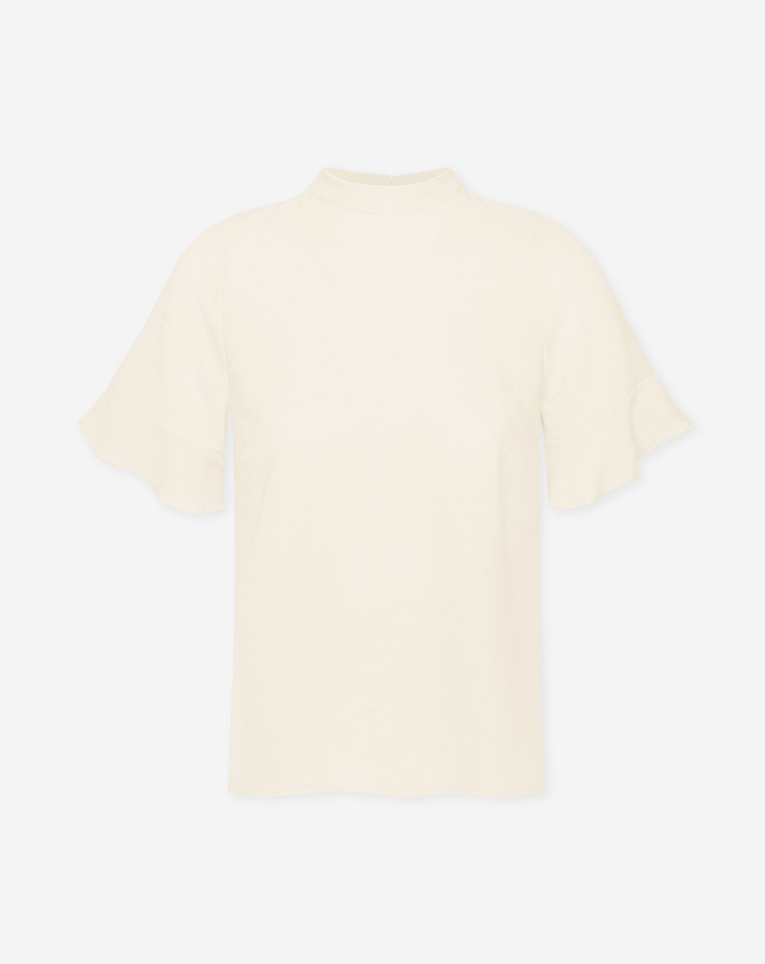 JULIE RUFFLE TOP LICHT BEIGE