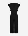 JULIE RUFFLE JUMPSUIT BLACK