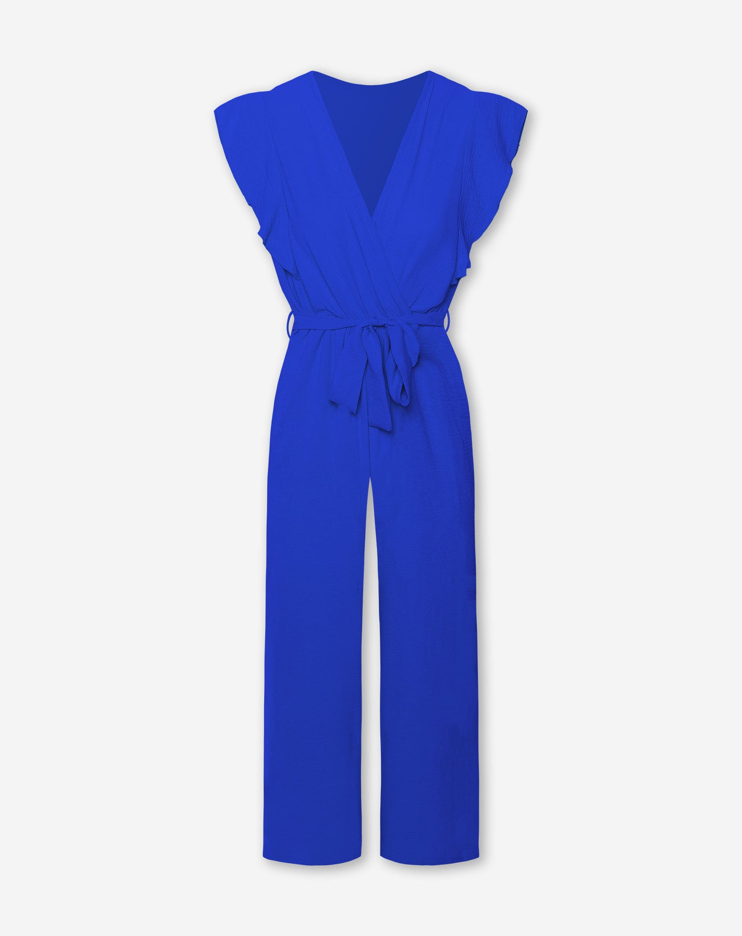 JULIE RUFFLE JUMPSUIT PETITE KOBALTBLAUW Most Wanted