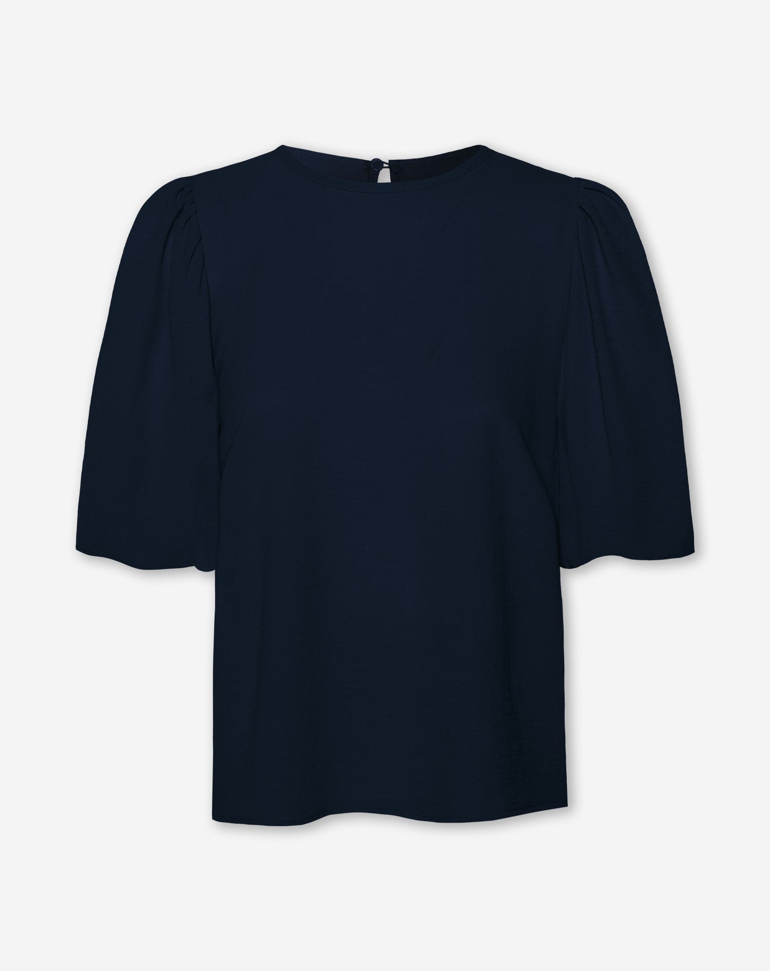 JULIE PUFF SLEEVE TOP NAVY