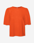 JULIE PUFF SLEEVE TOP ORANGE