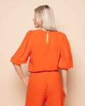 JULIE PUFF SLEEVE TOP ORANGE