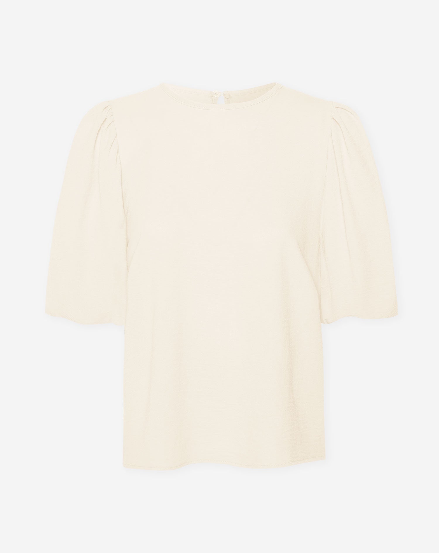 JULIE PUFF SLEEVE TOP LICHT BEIGE