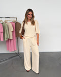 JULIE PUFF SLEEVE TOP LICHT BEIGE
