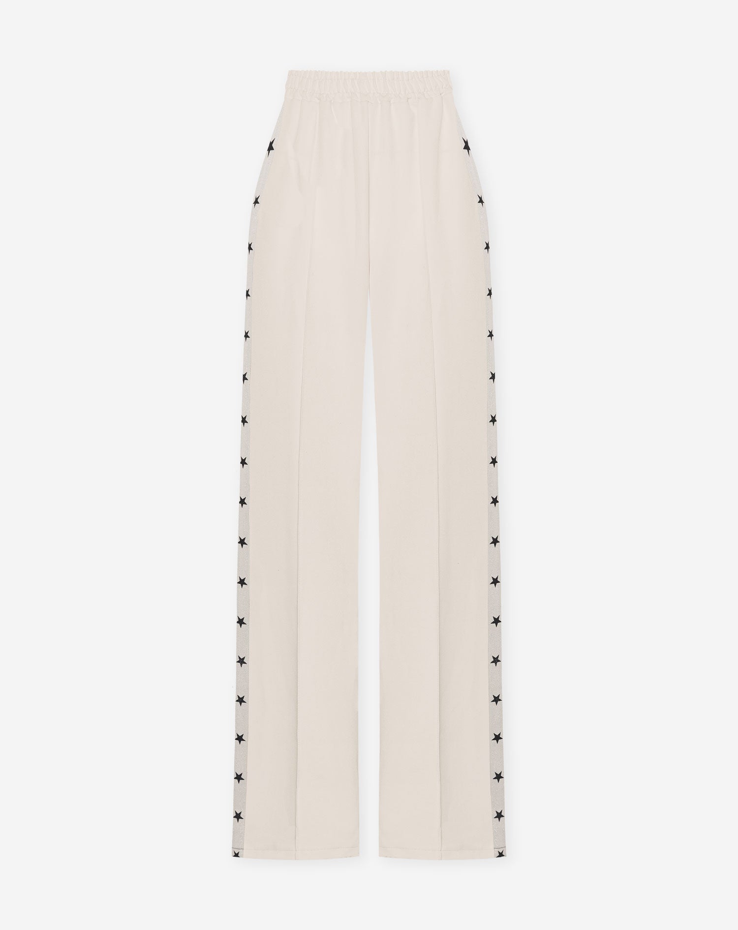 PINTUCK TAPE STRAIGHT LEG TROUSERS BEIGE