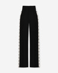 PINTUCK TAPE STRAIGHT LEG PANTALON ZWART