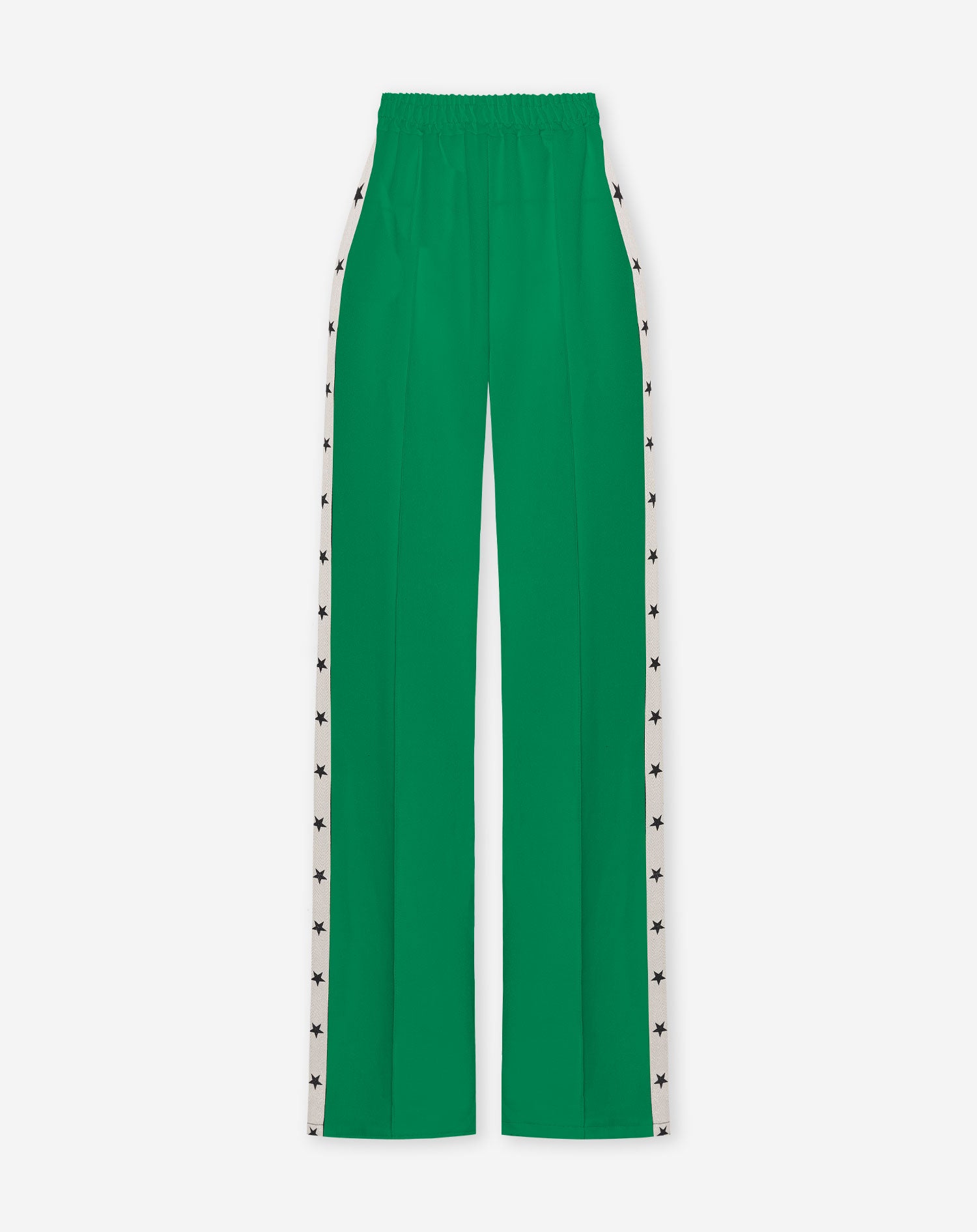 Hose mit geradem Bein und Biesenband in Petite Green