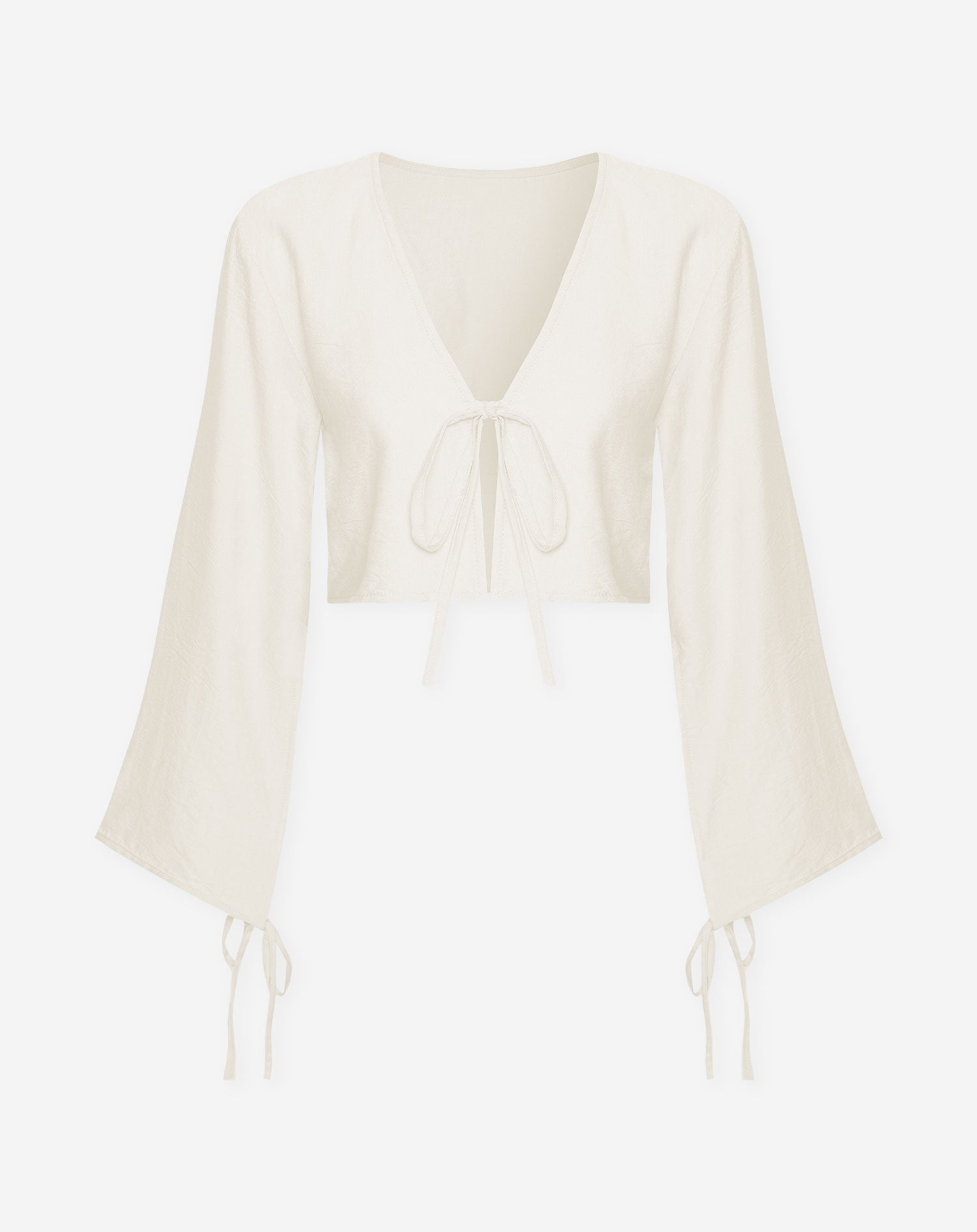 LUCIA BOWS TOP BEIGE