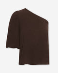 JULIE ONE SHOULDER PUFF SLEEVE TOP BRUIN