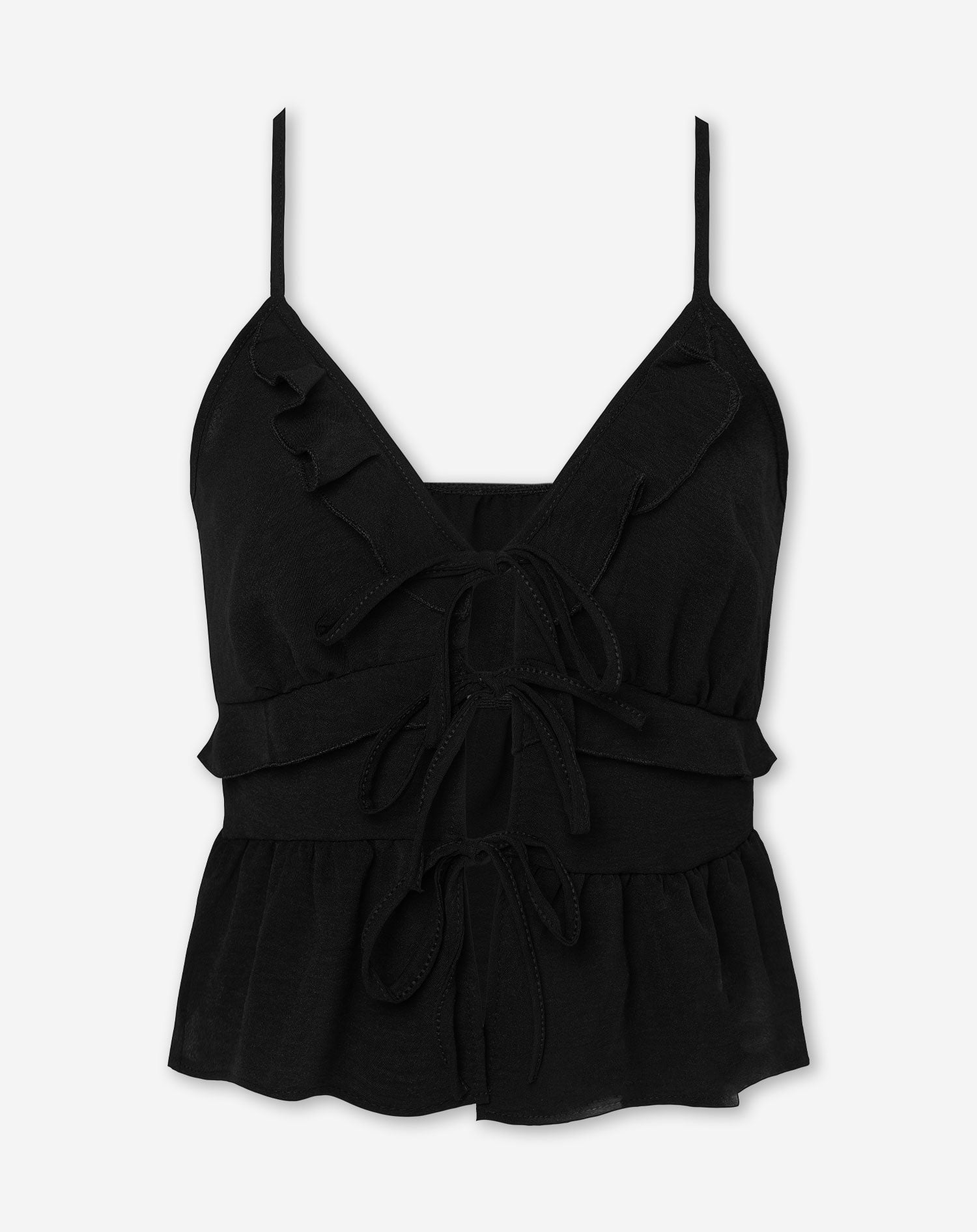 JULIE RUFFLE CAMI BLACK