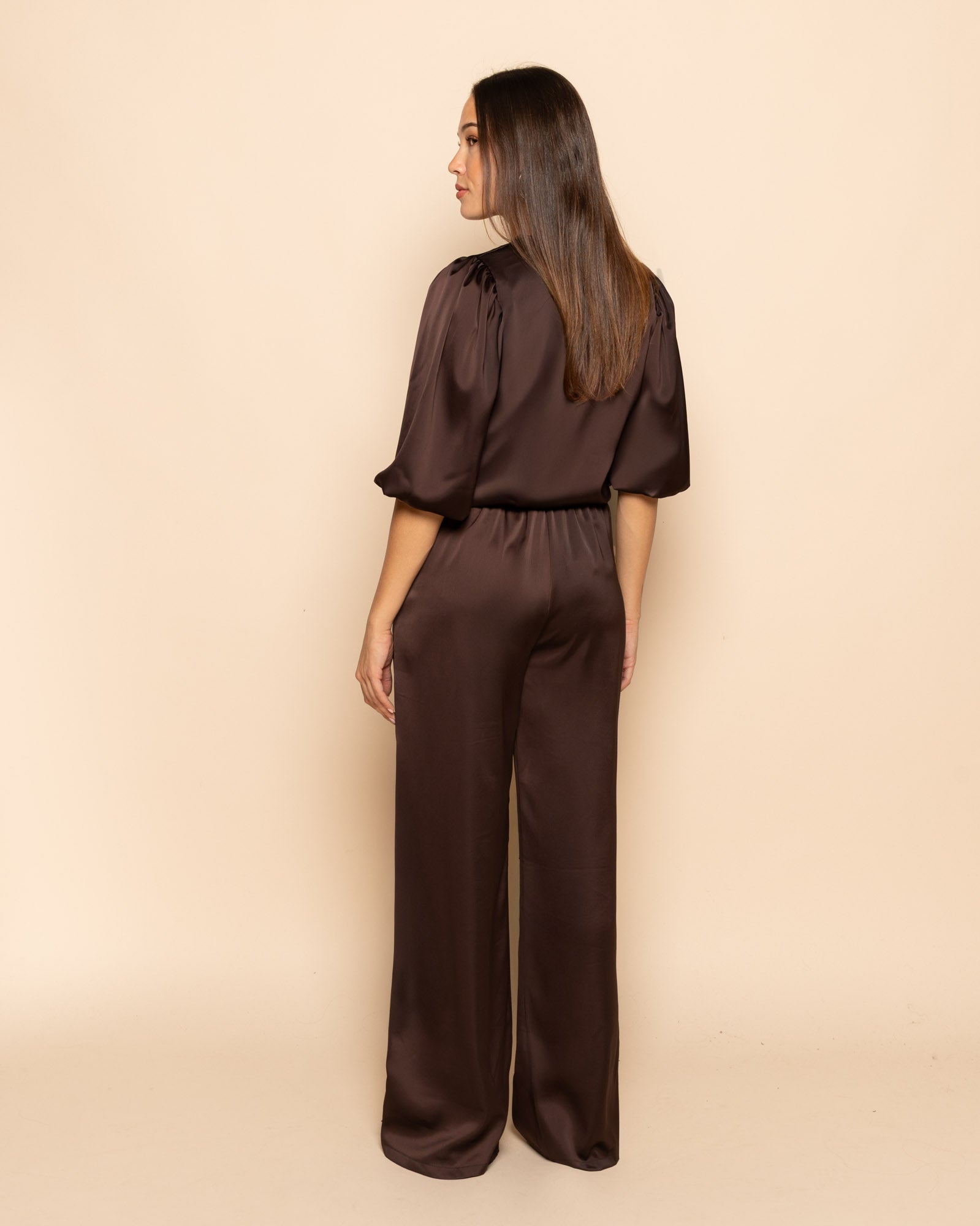 JULIE SATIN PANTALON BRUIN