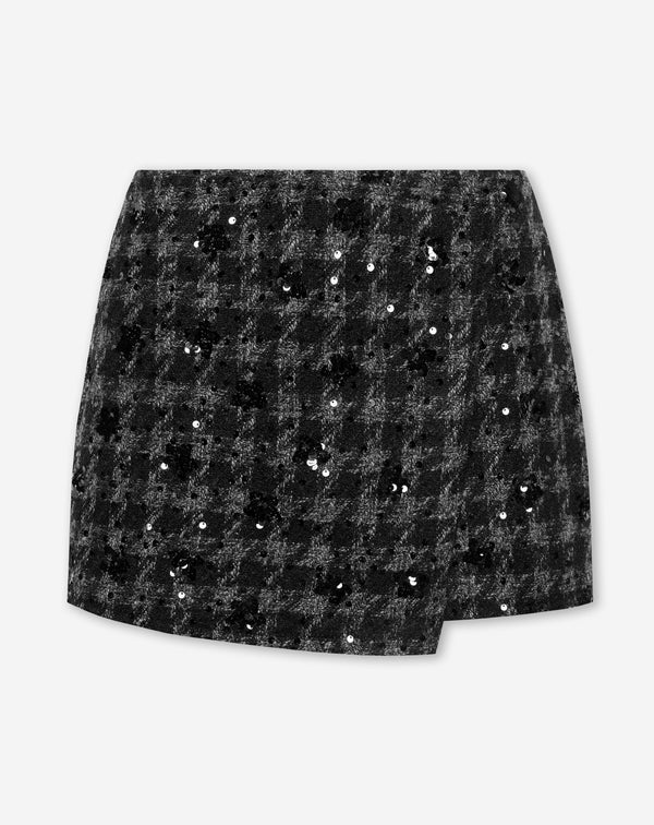 CHECK BEADS SHORTS BLACK