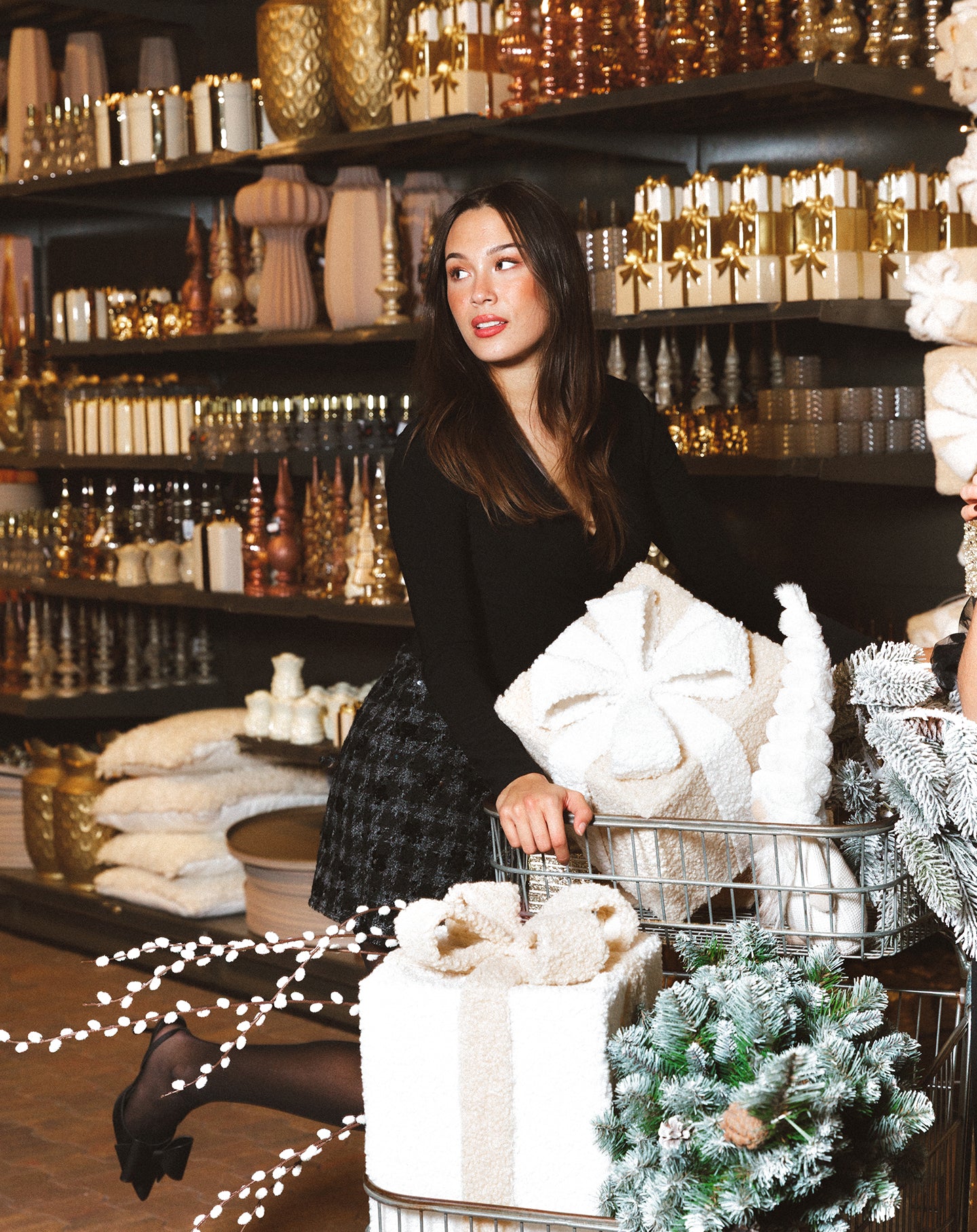 CHECK BEADS SHORTS BLACK