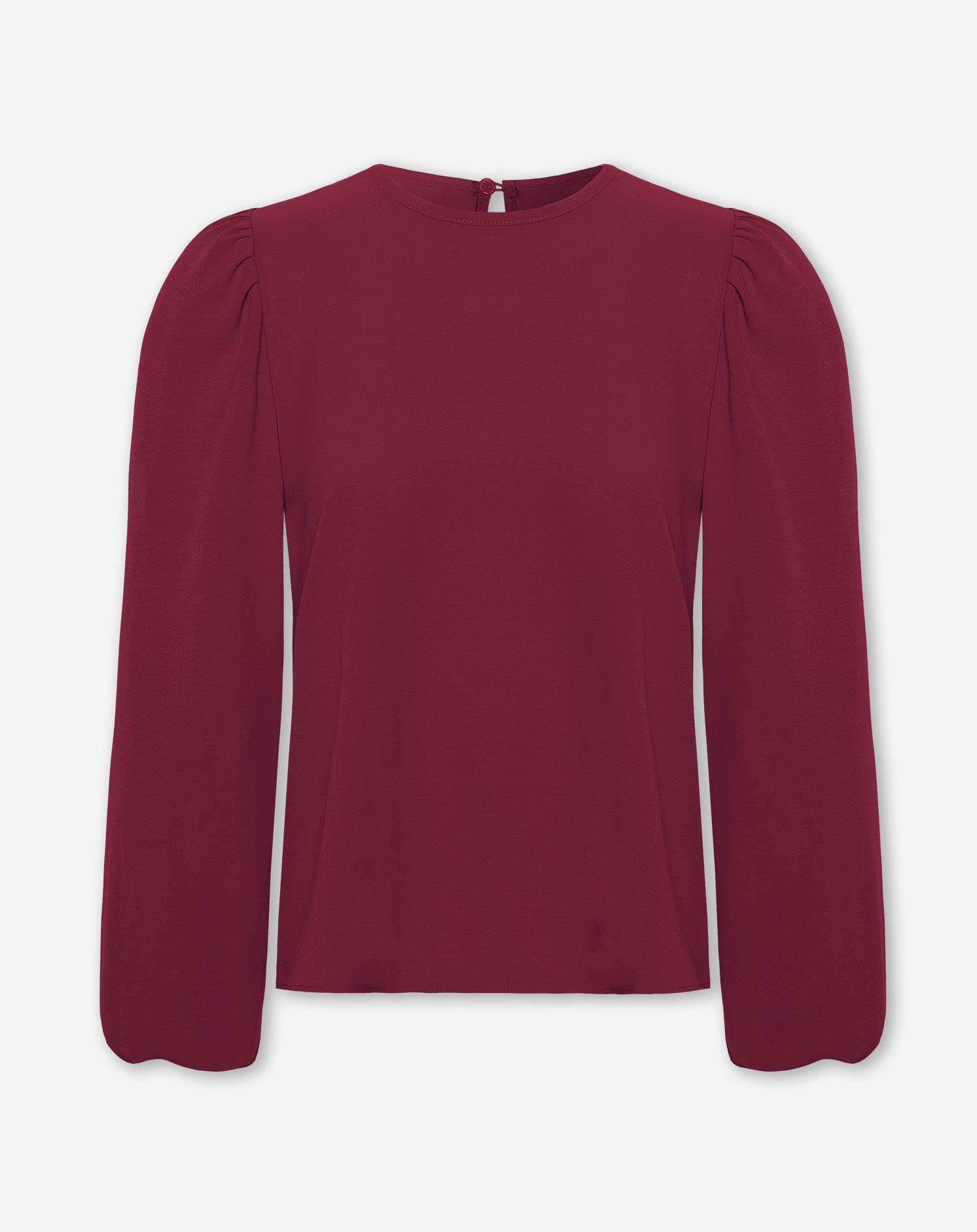 JULIE PUFF LONG SLEEVE TOP BURGUNDY