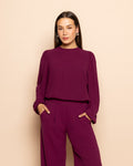 JULIE PUFF LONG SLEEVE TOP CHERRY