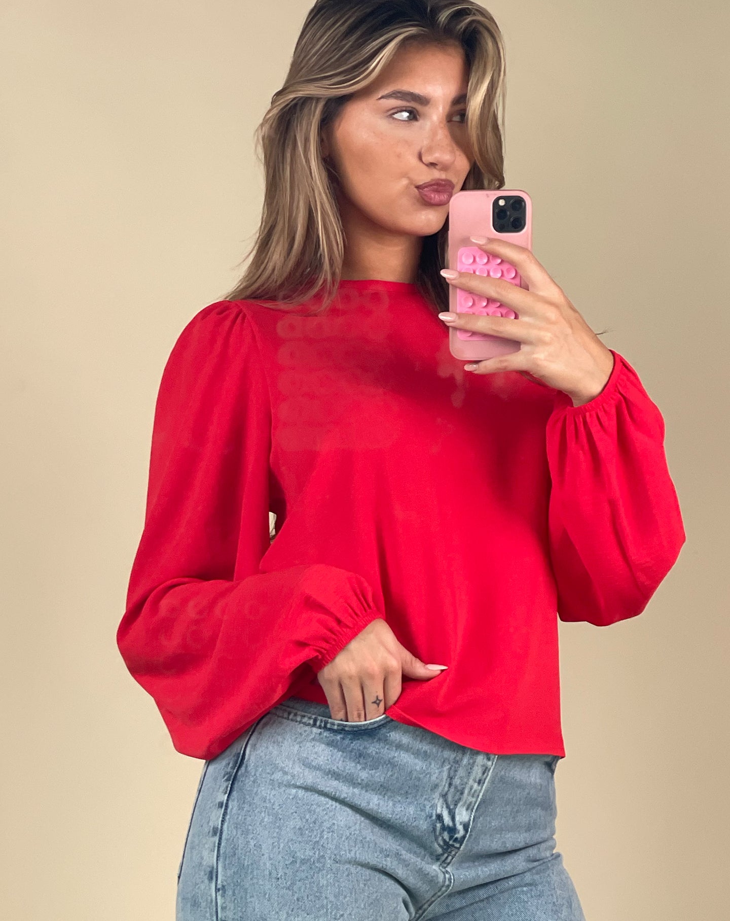 JULIE PUFF LONG SLEEVE TOP ROOD