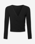 MARY WRAP TOP ZWART